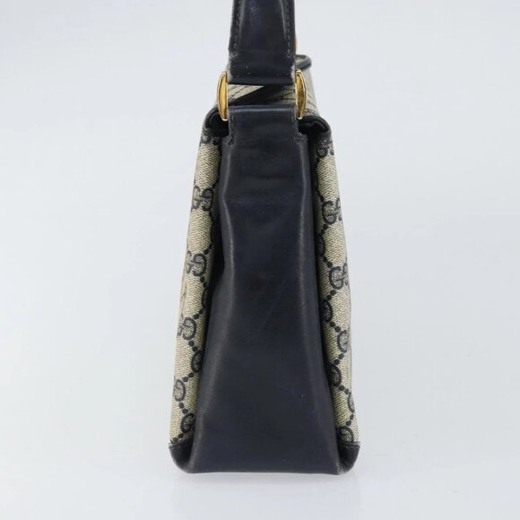GUCCI GG Supreme Shoulder Bag PVC Navy Gold 001 085 1368 Auth 158804 - Picture 5 of 15